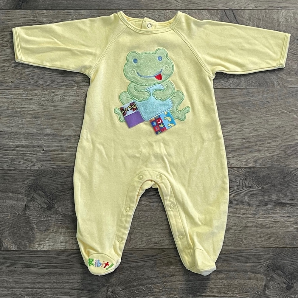 Taggies Yellow Frog Gender Neutral Footie Sleeper